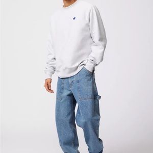 Champions Reverse Weave Crew Neck Sweatshirt Light Grey